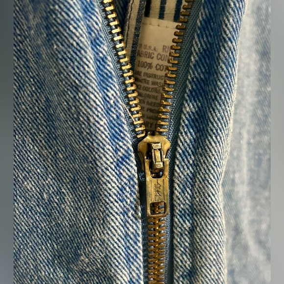 Vintage 1980’s Denim OSFA Zippered Poncho made in USA - Picture 6 of 12